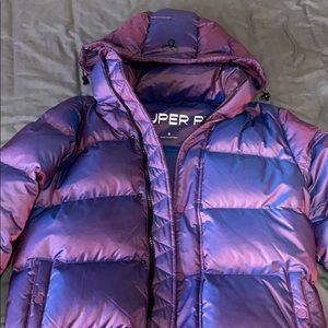 Aritzia Super Puff Iridescent Mulberry Size S